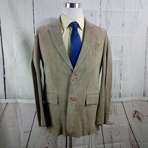 Sparetime Size 42 2 Button Gray Leather Jacket